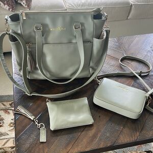 Sophisticated Sea foam GreenTote Set with Versatile Design